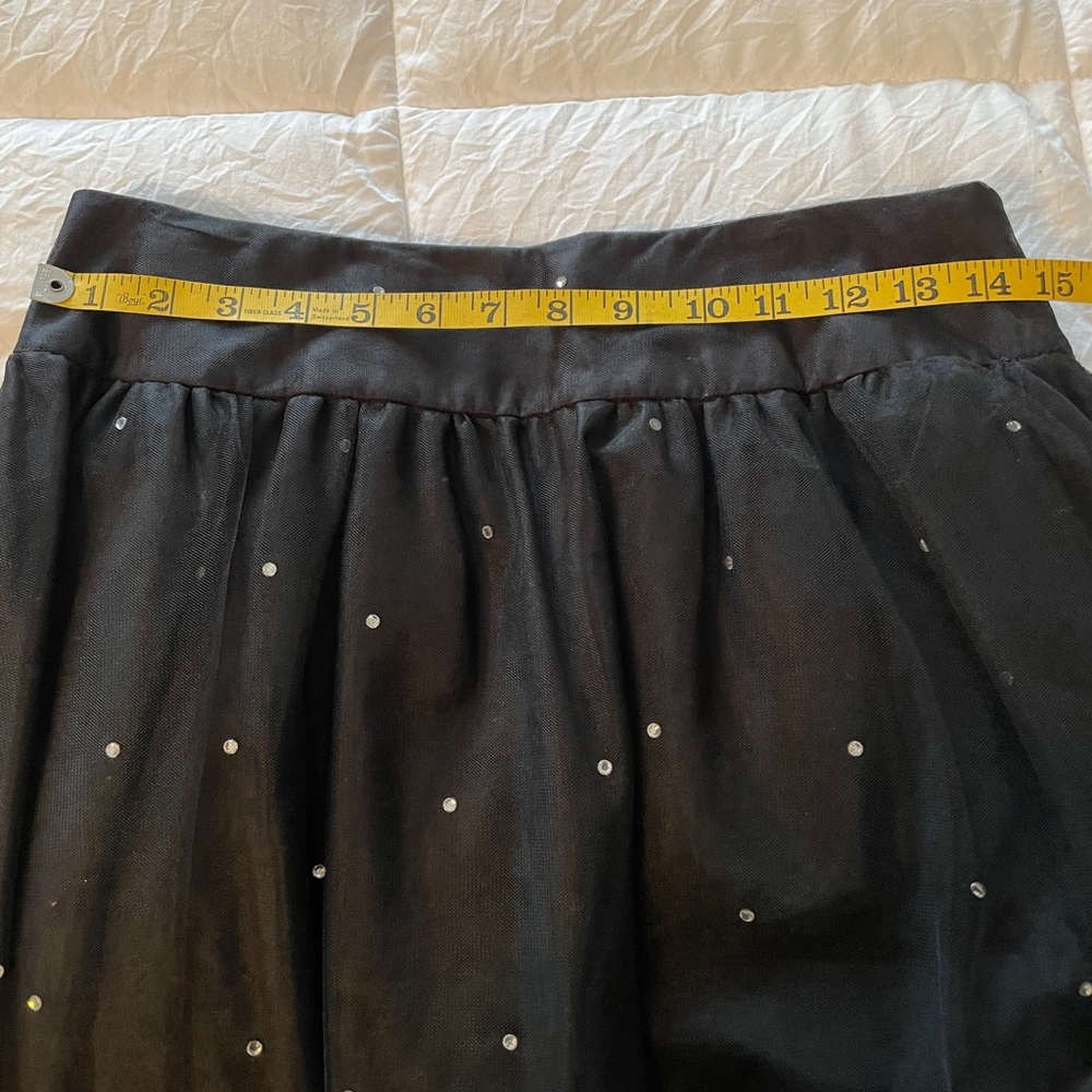 Black Skirt with Rhinestone Embellishments - Picture 4 of 4